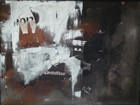 LOOKS LIKE A... 2007, vegyes technika, vászon, 80x60 cm